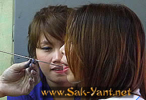 Sak Yant makes lady talk sweet to men